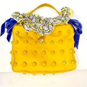 Marc Jacobs VERY Rare Runway Vortex Yellow Studded Satchel Fall 2009 Collection
